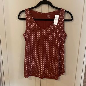 Loft sleeveless top burgundy-New